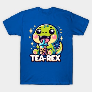 Funny Bubble Tea Rex Pun T-Shirt